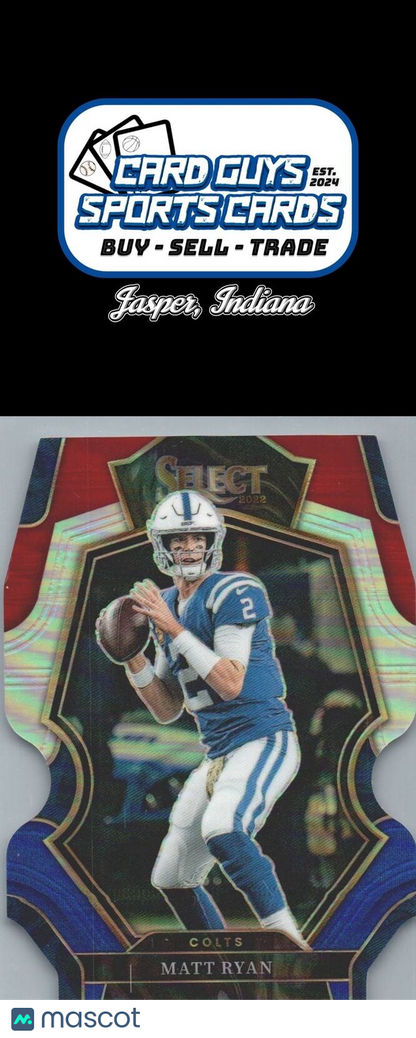 2022 Panini Select #142 Matt Ryan Red and Blue Prizm Die Cut