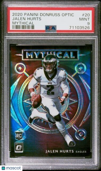 2020 Panini Donruss Optic Mythical #20 Jalen Hurts PSA MINT 9