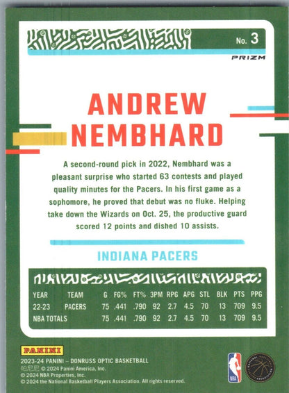 2023-24 Panini Donruss Optic - #3 Andrew Nembhard