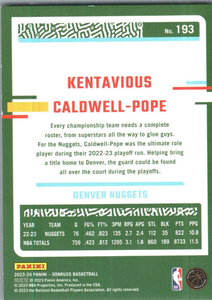 2023-24 Panini Donruss - #193 Kentavious Caldwell-Pope