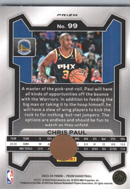 2023-24 Panini Prizm - Red Ice Prizm #99 Chris Paul