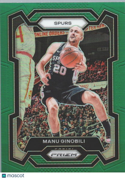 2023-24 Panini Prizm - Green Prizm #190 Manu Ginobili