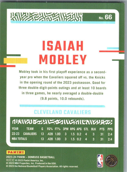 2023-24 Panini Donruss - #66 Isaiah Mobley