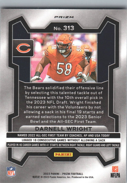 2023 Panini Prizm #313 Darnell Wright Lazer