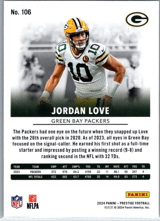 2024 Panini Prestige - Jordan Love #106