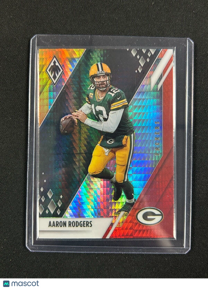 2021 Panini Phoenix Yellow Green Red  #41 Aaron Rodgers