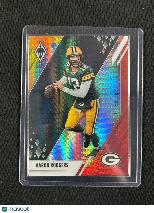 2021 Panini Phoenix Yellow Green Red  #41 Aaron Rodgers