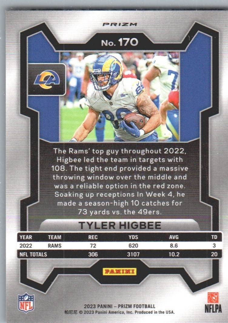 2023 Panini Prizm #170 Tyler Higbee Lazer