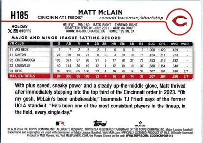 2024 Topps Holiday #H185 Matt McLain