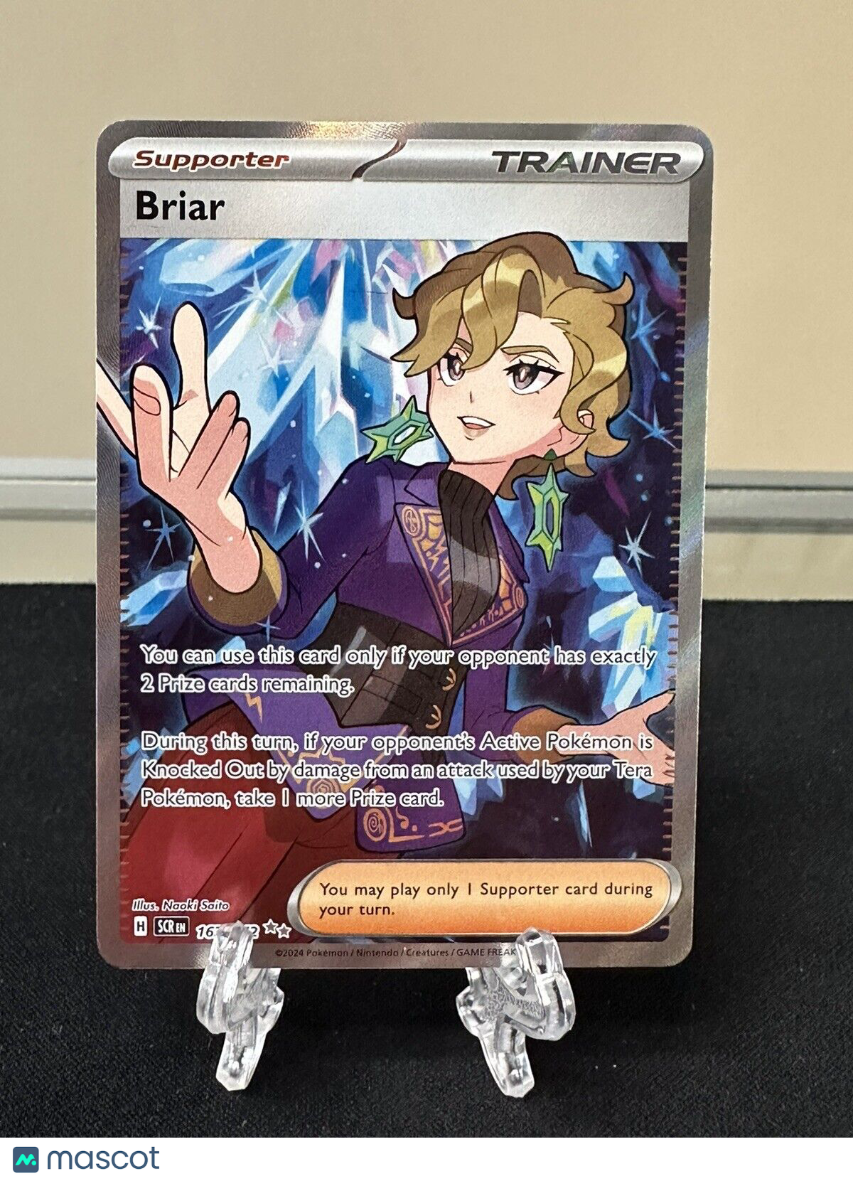 Pokémon TCG Briar 163/142 Sv07: Stellar Crown Holo Ultra Rare - NM