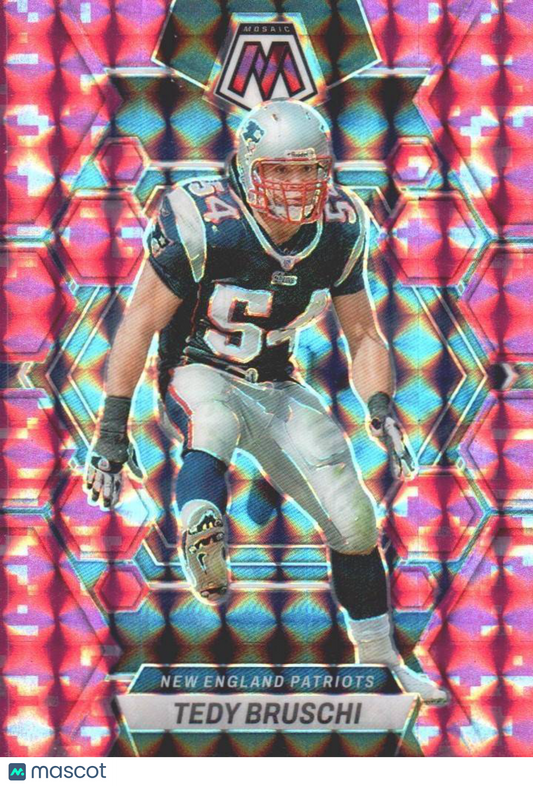 2023 Panini Mosaic #166 Tedy Bruschi Camo Pink Mosaic