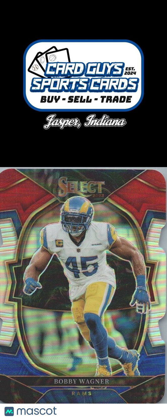 2022 Panini Select #7 Bobby Wagner Red and Blue Prizm Die Cut