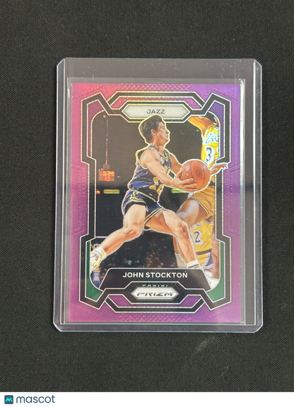 2023-24 Panini Prizm Purple - #198 John Stockton /99