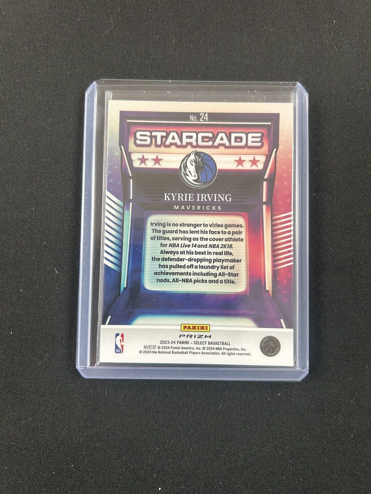 2023-24 Panini Select Starcade Case Hit SSP Mavericks #24 Kyrie Irving