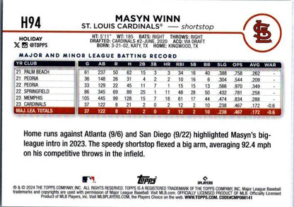 2024 Topps Holiday #H94 Masyn Winn