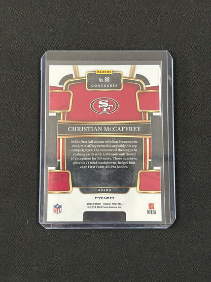 2023 Panini Select Concourse Red White and Blue Die Cut Christian Mccaffrey