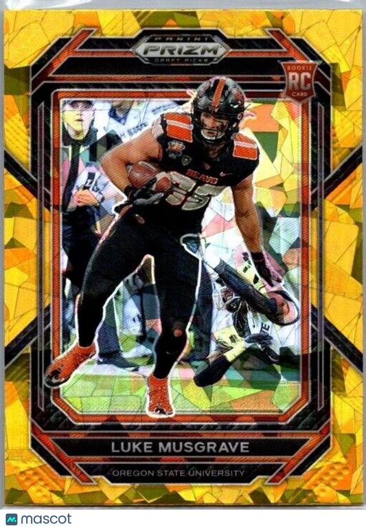 2023 Panini Prizm Draft Picks - Gold Ice Prizm #158 Luke Musgrave (RC)