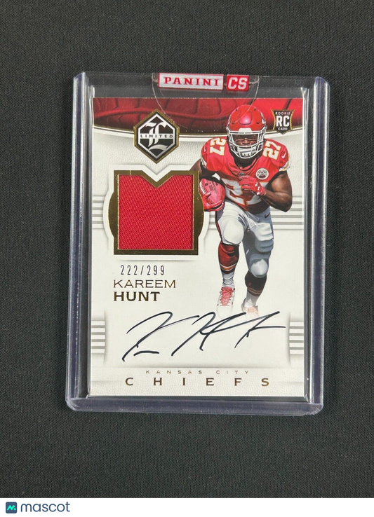 2017 Panini Limited - Rookie Patch Autographs #127 Kareem Hunt /299