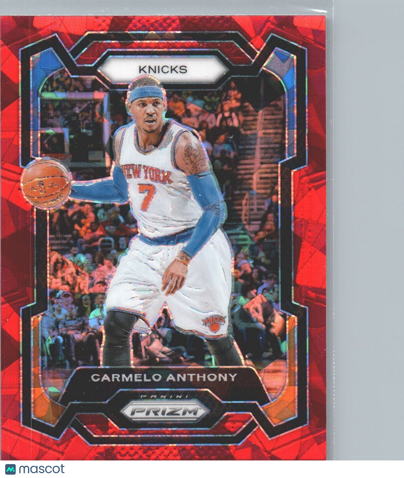 2023-24 Panini Prizm - Red Ice Prizm #186 Carmelo Anthony