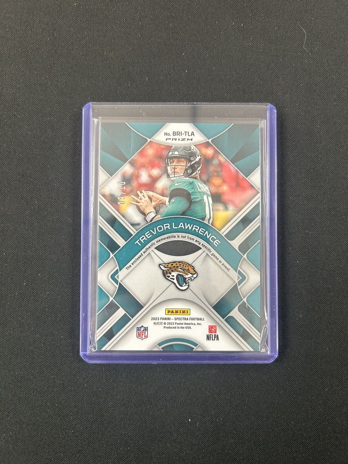 2023 Panini Spectra Brilliance Jersey Relic Trevor Lawrence Jaguars /60