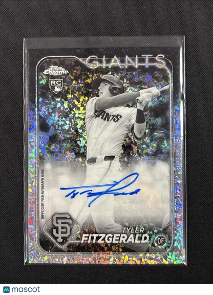 2024 Topps Chrome Update #AC-TF Tyler Fitzgerald RC White Mini Diamonds Auto SSP