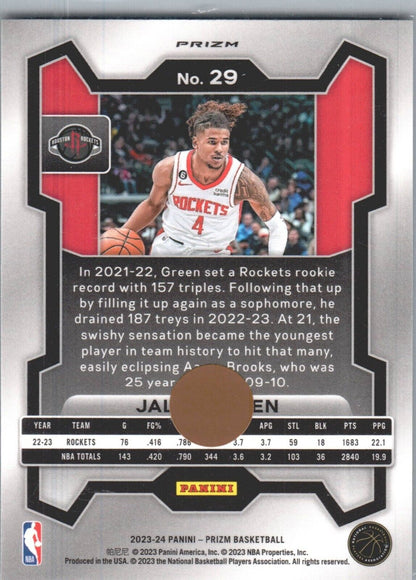 2023-24 Panini Prizm - Red Ice #29 Jalen Green