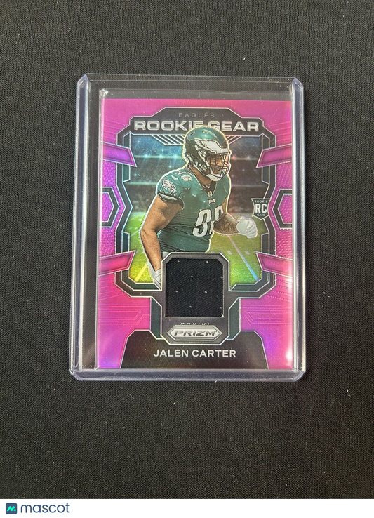 JALEN CARTER 2023 PANINI PRIZM PINK ROOKIE GEAR PATCH RC