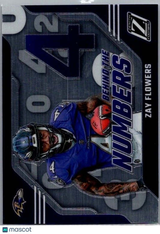 2023 Panini Zenith - Behind The Numbers #30 Zay Flowers (RC)