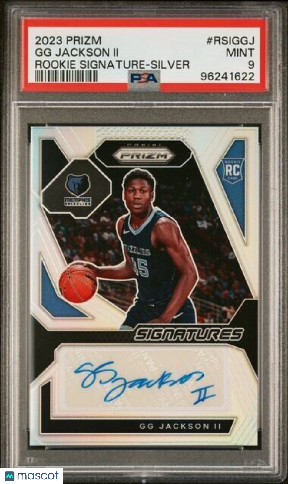 2023 Panini Prizm Rookie Signatures Silver #RSIGGJ GG Jackson II PSA MINT 9