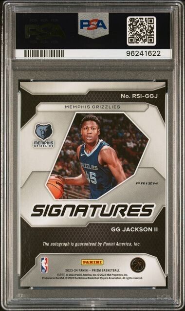 2023 Panini Prizm Rookie Signatures Silver #RSIGGJ GG Jackson II PSA MINT 9