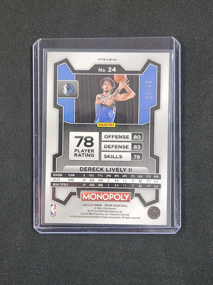 2023 Panini Prizm Monopoly Gold #24 Dereck Lively II /49 RC