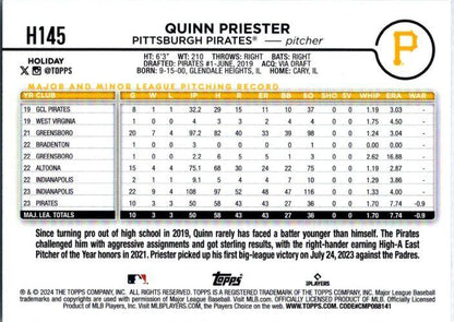 2024 Topps Holiday #H145 Quinn Priester