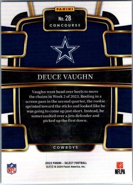 2023 Panini Select - Concourse #28 Deuce Vaughn (RC)