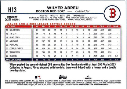 2024 Topps Holiday #H13 Wilyer Abreu