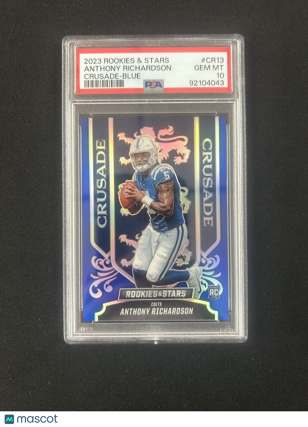 2023 Panini Rookies & Stars Anthony Richardson Crusade Blue RC /50 PSA 10