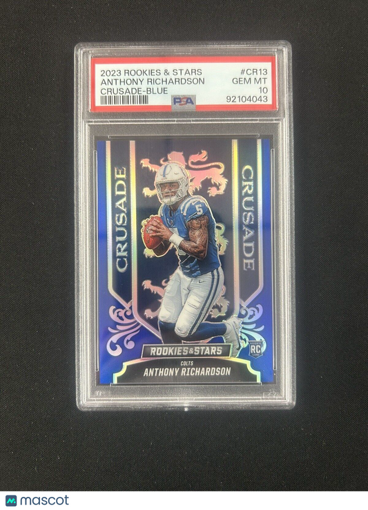 2023 Panini Rookies & Stars Anthony Richardson Crusade Blue RC /50 PSA 10