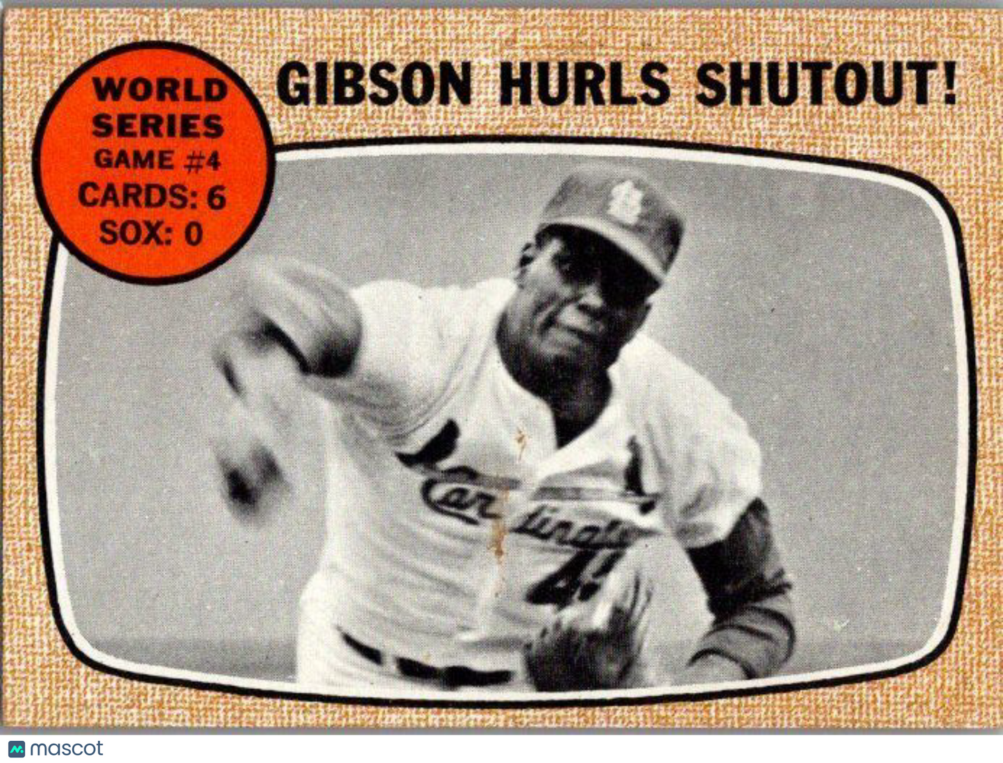 1968 Topps #154 World Series Game #4 - Gibson Hurls Shutout!