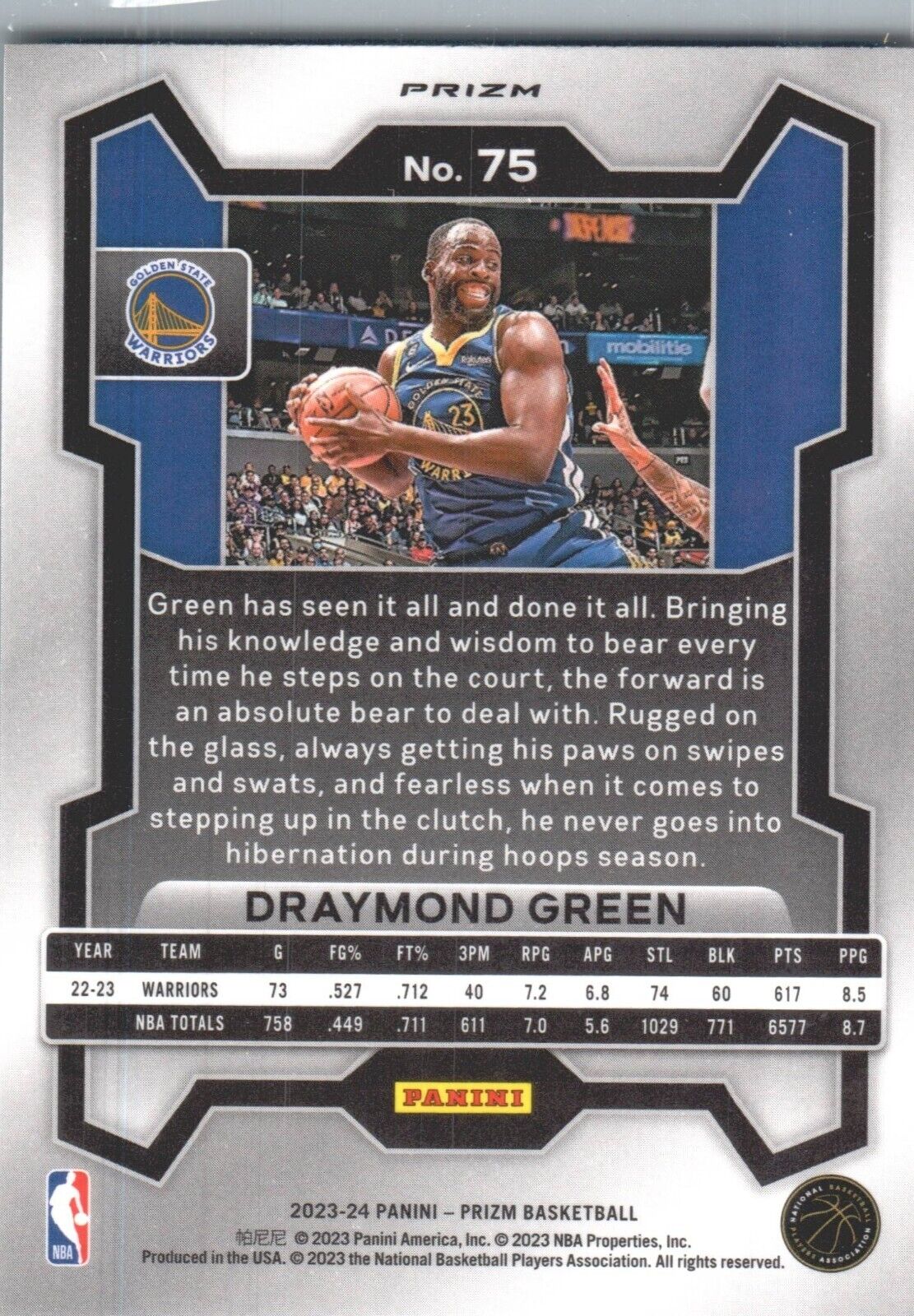 2023-24 Panini Prizm - Ice Prizm #75 Draymond Green