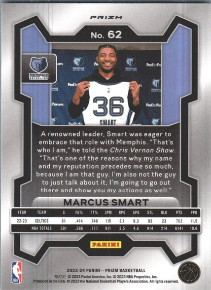 2023-24 Panini Prizm - Green #62 Marcus Smart