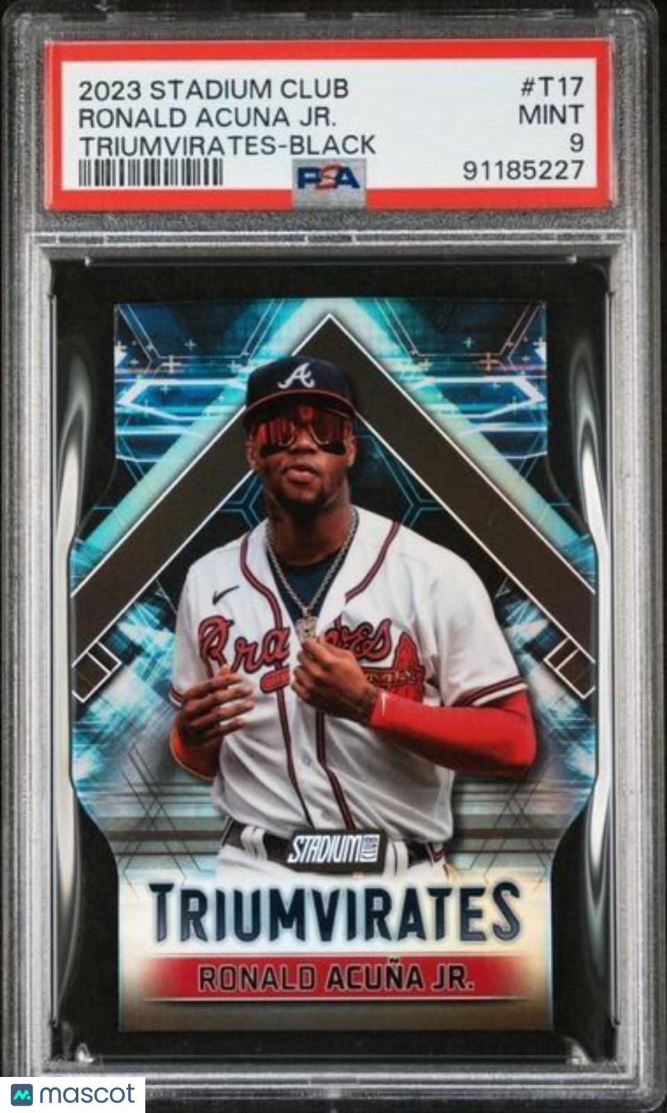 2023 Topps Stadium Club Triumvirates #T17 Ronald Acuna Jr PSA MINT 9