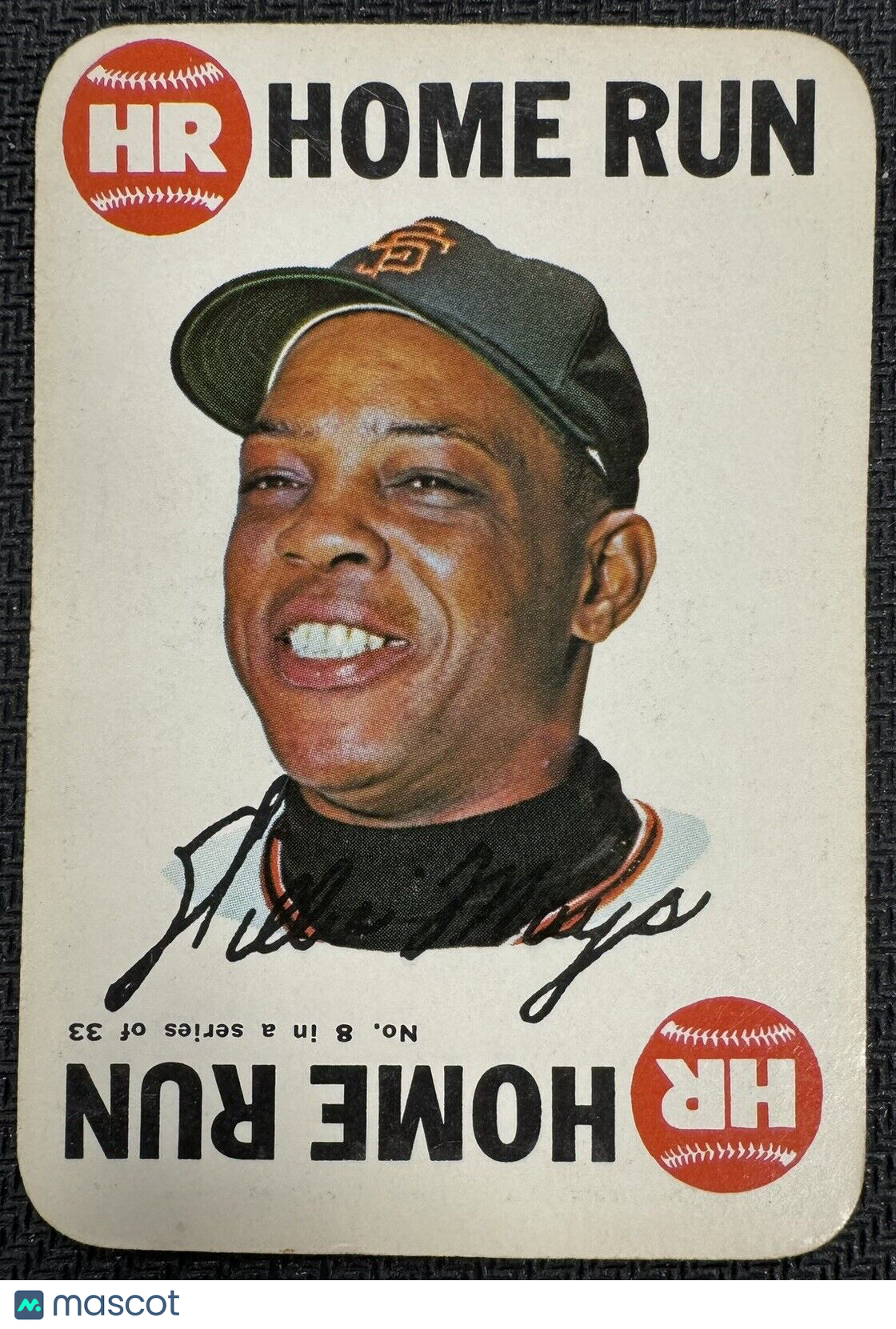 1968 Topps Willie Mays Card Game #8/33