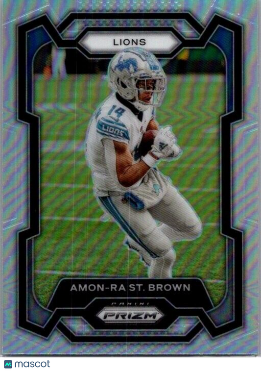 2023 Panini Prizm - #96 Amon-Ra St. Brown Silver Prizm