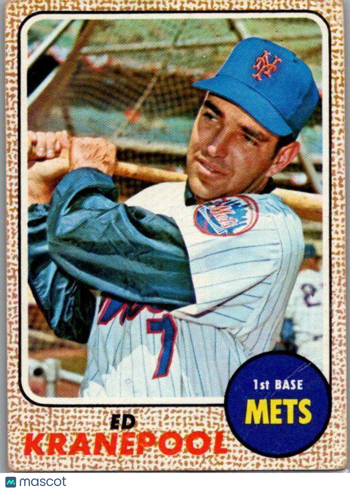 1968 Topps #92 Ed Kranepool -EX/NM