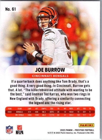 2023 Panini Prestige - #61 Joe Burrow