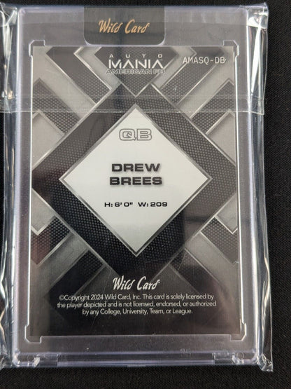 2024 Wild Card Drew Brees #AMASQ-DB Red 1/1