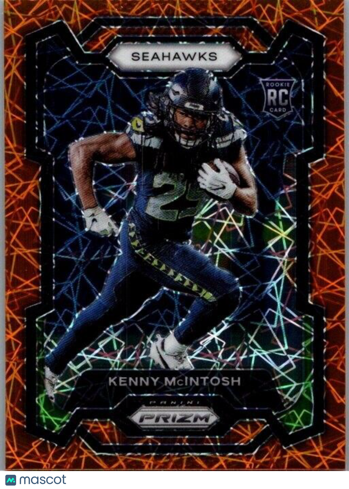 2023 Panini Prizm - Rookies #391 Kenny McIntosh (RC) Orange Lazer Prizm