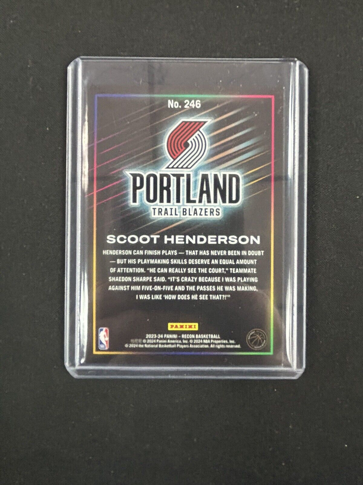 2023-24 PANINI RECON Scoot Henderson Holo Bronze /299