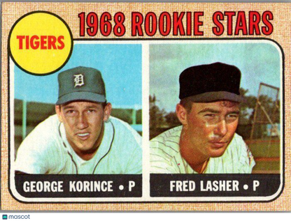 1968 Topps #447 Tigers 1968 Rookie Stars (George Korince / Fred Lasher)