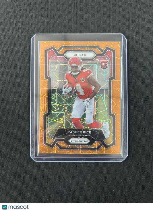 2023 Panini Prizm Rashee Rice RC Orange Lazer Prizm #350 - Kansas City Chiefs