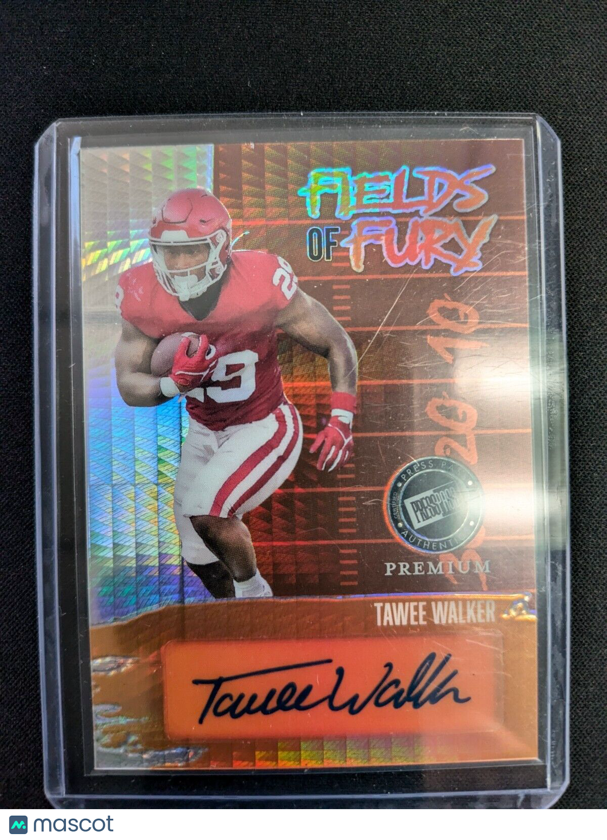 2024 Press Pass Premium Fields of Fury Silver Foil Tawee Walker AUTO 11/25